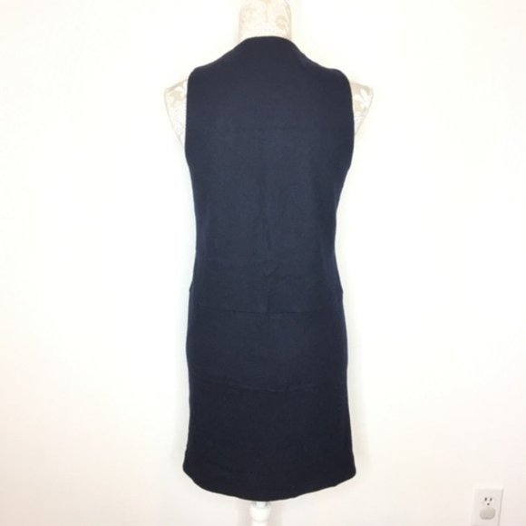 Vintage Wool Dress Navy SMALL Jumper INED Depusi Japanese - Picture 6 of 8